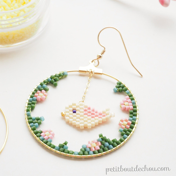 LES POULETTES BIJOUX – Orecchini Mezza Creoli In Argento 925 Con Perline – Confezione Regalo - 4